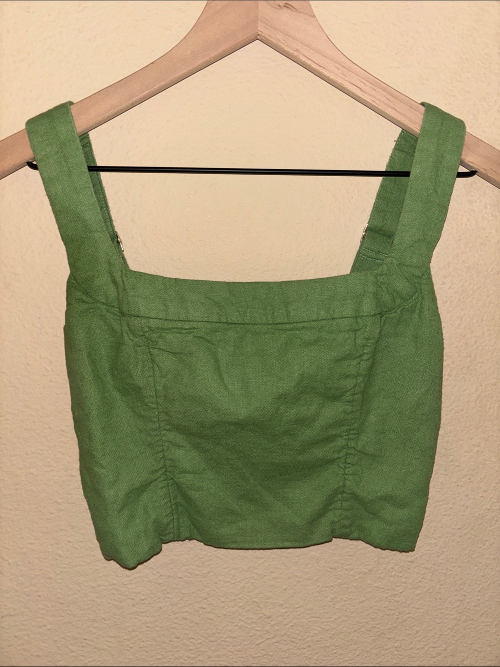 Abercrombie And Fitch Linen-Blend Set Top In Green